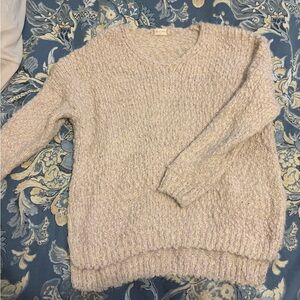 Altar'd State Cream V-Neck Sweater